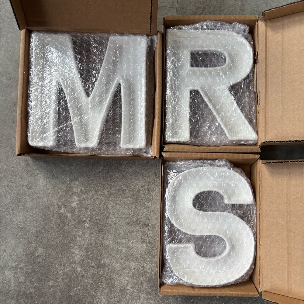 M R S Mrs. Candy dish set for wedding shower/bridal shower